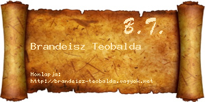 Brandeisz Teobalda névjegykártya